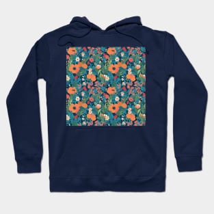 Poppy Flowers Pattern Hoodie